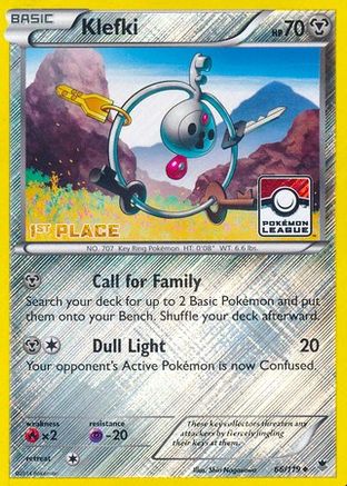 Klefki - 66/119 (Pokemon League) [1st Place] (66) Promo Reverse Holofoil