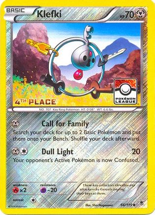 Klefki - 66/119 (League Promo) [4th Place] (66) Promo Reverse Holofoil