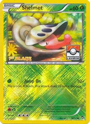 Shelmet - 8/111 (Pokemon League) [1st Place] (8) Promo Reverse Holofoil