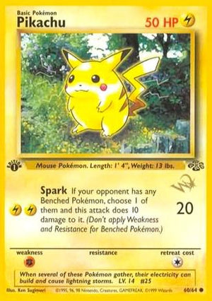 Lightly Played Pikachu [W Stamped] (60) Promo (Cabinet-LP)