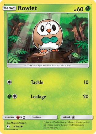 Rowlet (9)/149 Common Reverse Holofoil
