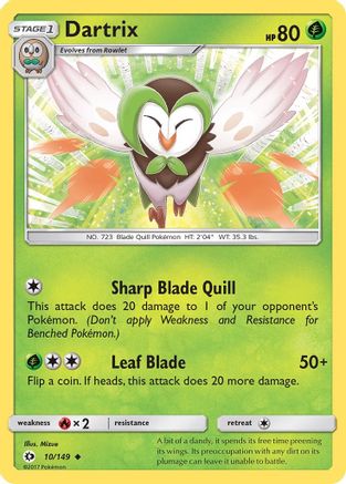 Dartrix (10)/149 Uncommon Reverse Holofoil