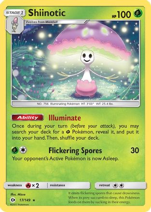 Shiinotic (17)/149 Holo Rare Holofoil