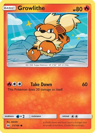 Growlithe (21)/149 Common Reverse Holofoil