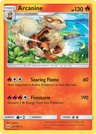 Arcanine (22)/149 Holo Rare Reverse Holofoil