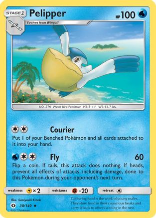Pelipper (38)/149 Uncommon Reverse Holofoil