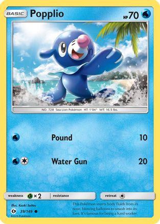 Popplio (39)/149 Common Reverse Holofoil