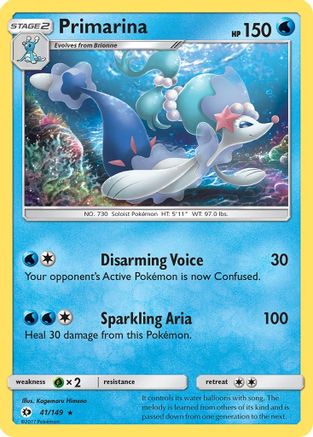 Primarina (41)/149 Rare Reverse Holofoil