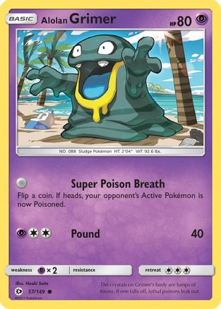 Alolan Grimer (57)/149 Common Reverse Holofoil