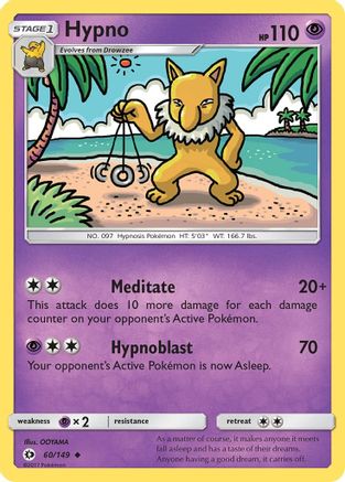 Hypno (60)/149 Uncommon Reverse Holofoil