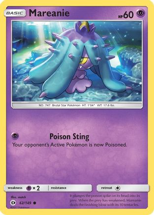 Mareanie (62)/149 Common Reverse Holofoil