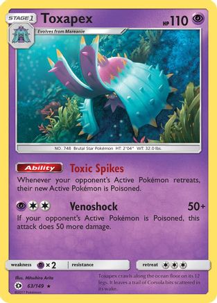 Toxapex (63)/149 Holo Rare Holofoil