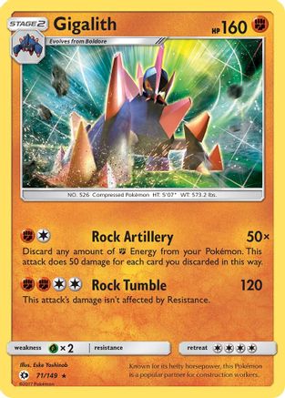 Gigalith (71)/149 Holo Rare Reverse Holofoil