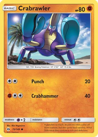 Crabrawler (72)/149 Common Reverse Holofoil