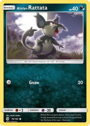 Alolan Rattata (76)/149 Common Reverse Holofoil