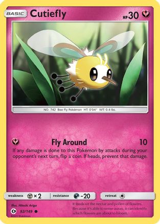 Cutiefly (92)/149 Common Reverse Holofoil