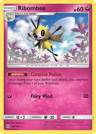 Ribombee (93)/149 Holo Rare Reverse Holofoil