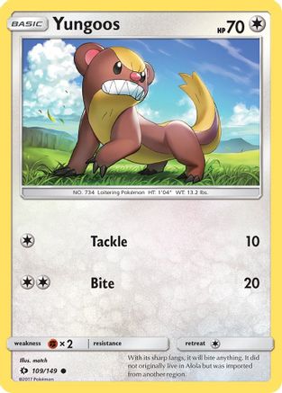 Yungoos (109)/149 Common Reverse Holofoil