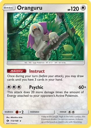 Oranguru (113)/149 Holo Rare Holofoil