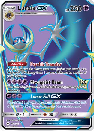 Lunala GX (Full Art) (141)/149 Ultra Rare Holofoil