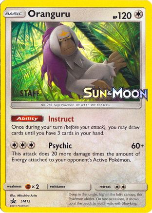 Oranguru - SM13 (Prerelease) [Staff] (SM13) Promo Holofoil