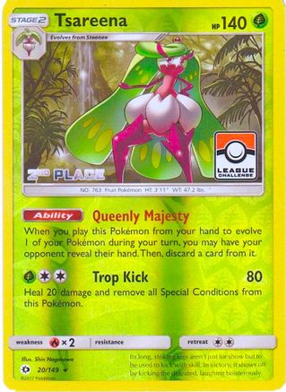 Tsareena - 20/149 (League Challenge) [2nd Place] (20) Promo Reverse Holofoil