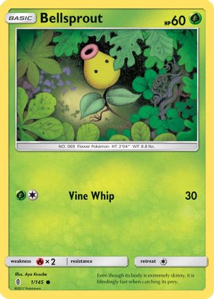 Bellsprout (1)/145 Common Reverse Holofoil