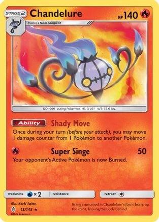 Chandelure (13)/145 Holo Rare Reverse Holofoil