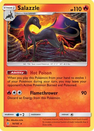 Salazzle (16)/145 Rare Reverse Holofoil