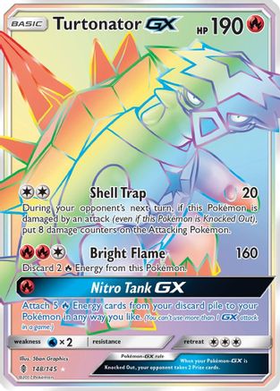 Turtonator GX (Secret) (148)/145 Secret Rare Holofoil