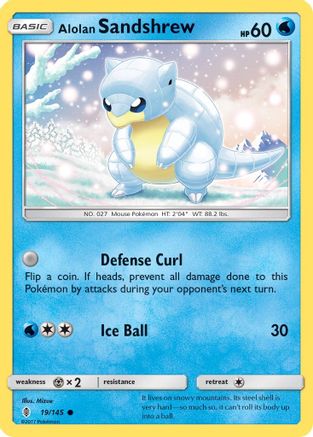 Alolan Sandshrew (19)/145 Common Reverse Holofoil