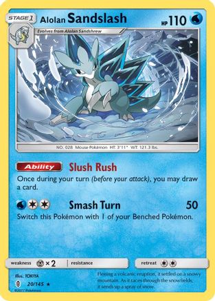 Alolan Sandslash (20)/145 Rare Reverse Holofoil