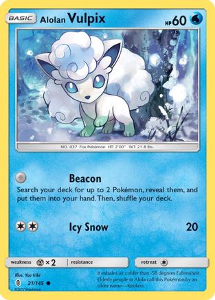 Alolan Vulpix (21)/145 Common Reverse Holofoil