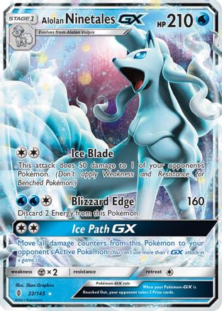 Alolan Ninetales GX (22)/145 Ultra Rare Holofoil