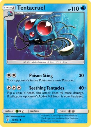 Tentacruel (24)/145 Uncommon Reverse Holofoil