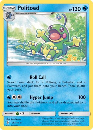 Politoed (25)/145 Holo Rare Holofoil