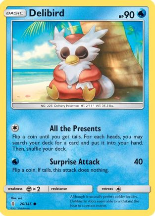 Delibird (26)/145 Common Reverse Holofoil