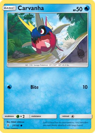 Carvanha (27)/145 Common Reverse Holofoil