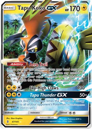 Tapu Koko GX (47)/145 Ultra Rare Holofoil