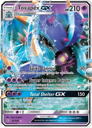 Toxapex GX (57)/145 Ultra Rare Holofoil