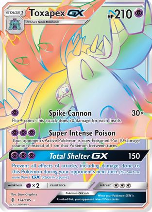 Toxapex GX (Secret) (154)/145 Secret Rare Holofoil
