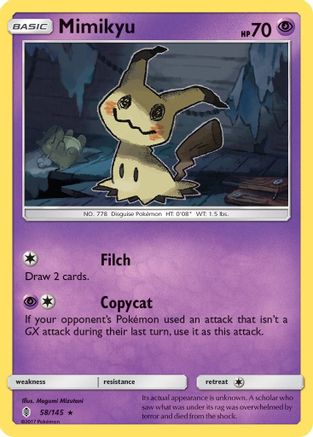 Mimikyu (58)/145 Holo Rare Holofoil