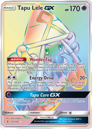 Tapu Lele GX (Secret) (155)/145 Secret Rare Holofoil