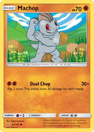 Machop (62) (62)/145 Common Reverse Holofoil