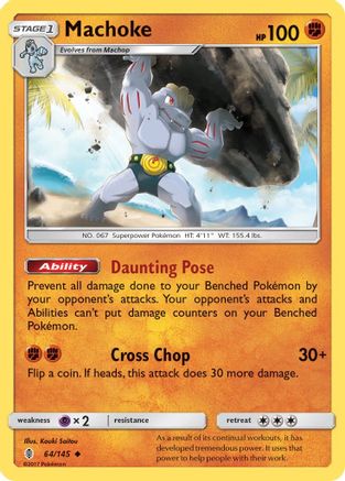 Machoke (64)/145 Uncommon Reverse Holofoil