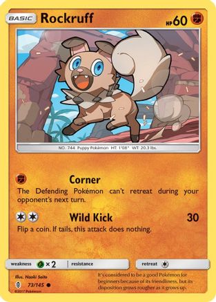 Rockruff (73)/145 Common Reverse Holofoil