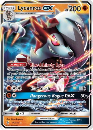 Lycanroc GX (74)/145 Ultra Rare Holofoil