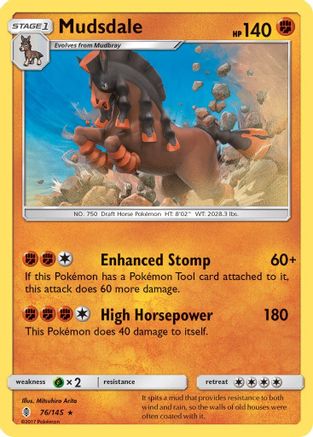 Mudsdale (76)/145 Holo Rare Holofoil