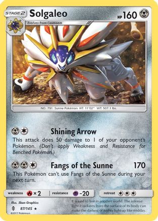 Solgaleo (87)/145 Rare Reverse Holofoil