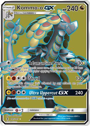 Kommo-o GX (Full Art) (141)/145 Ultra Rare Holofoil